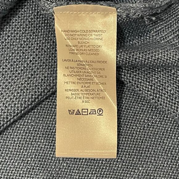 Free People Women's Hannah Sweater Vest Oversized Double V-Neck size XS Blue - Picture 10 of 13